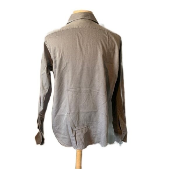 Hugo Boss 17 x 38 Gray Striped Dress Shirt French Cuffs - Picture 3 of 4